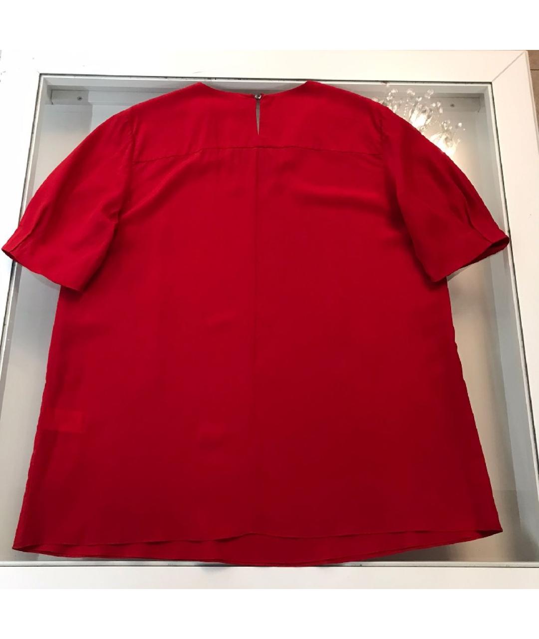 SONIA RYKIEL Красная шелковая блузы, фото 2