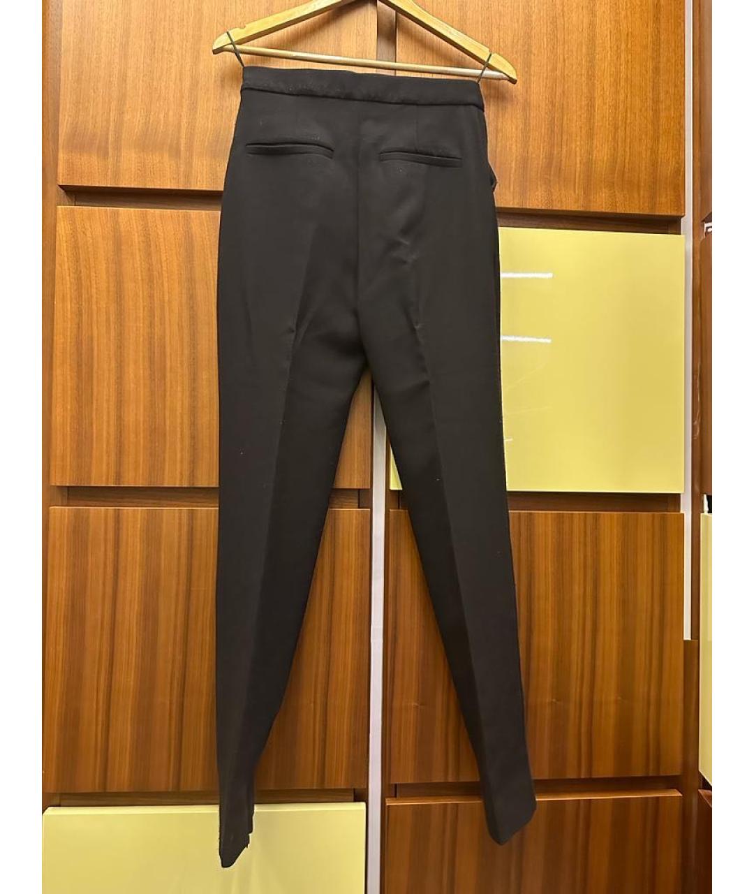 BALENCIAGA Черные полиамидовые прямые брюки, фото 2
