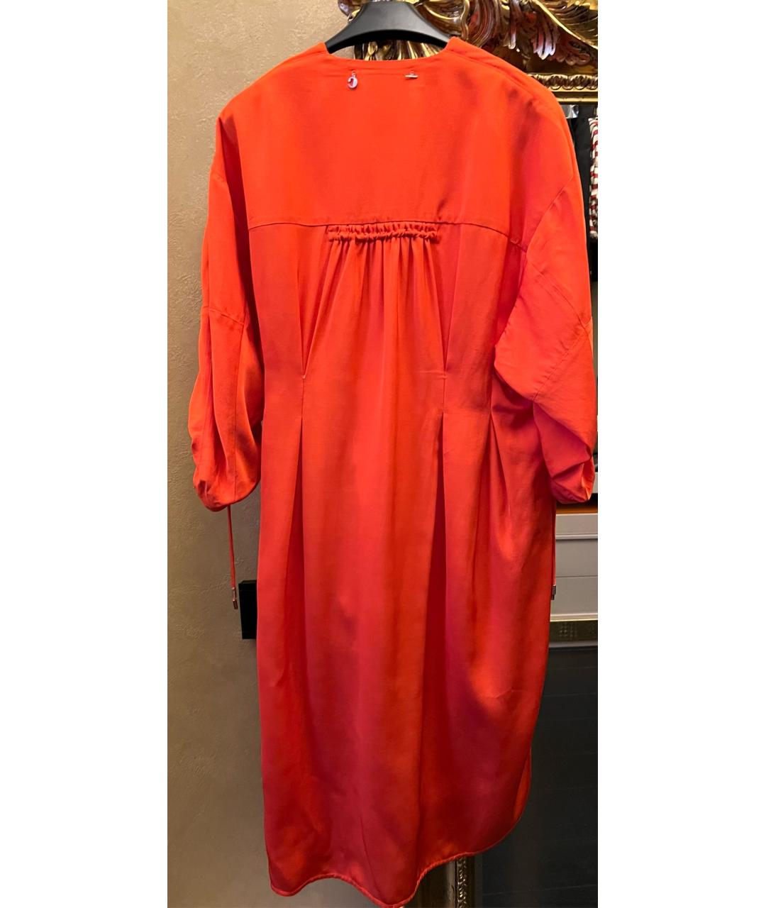CARVEN Оранжевое вискозное повседневное платье, фото 2