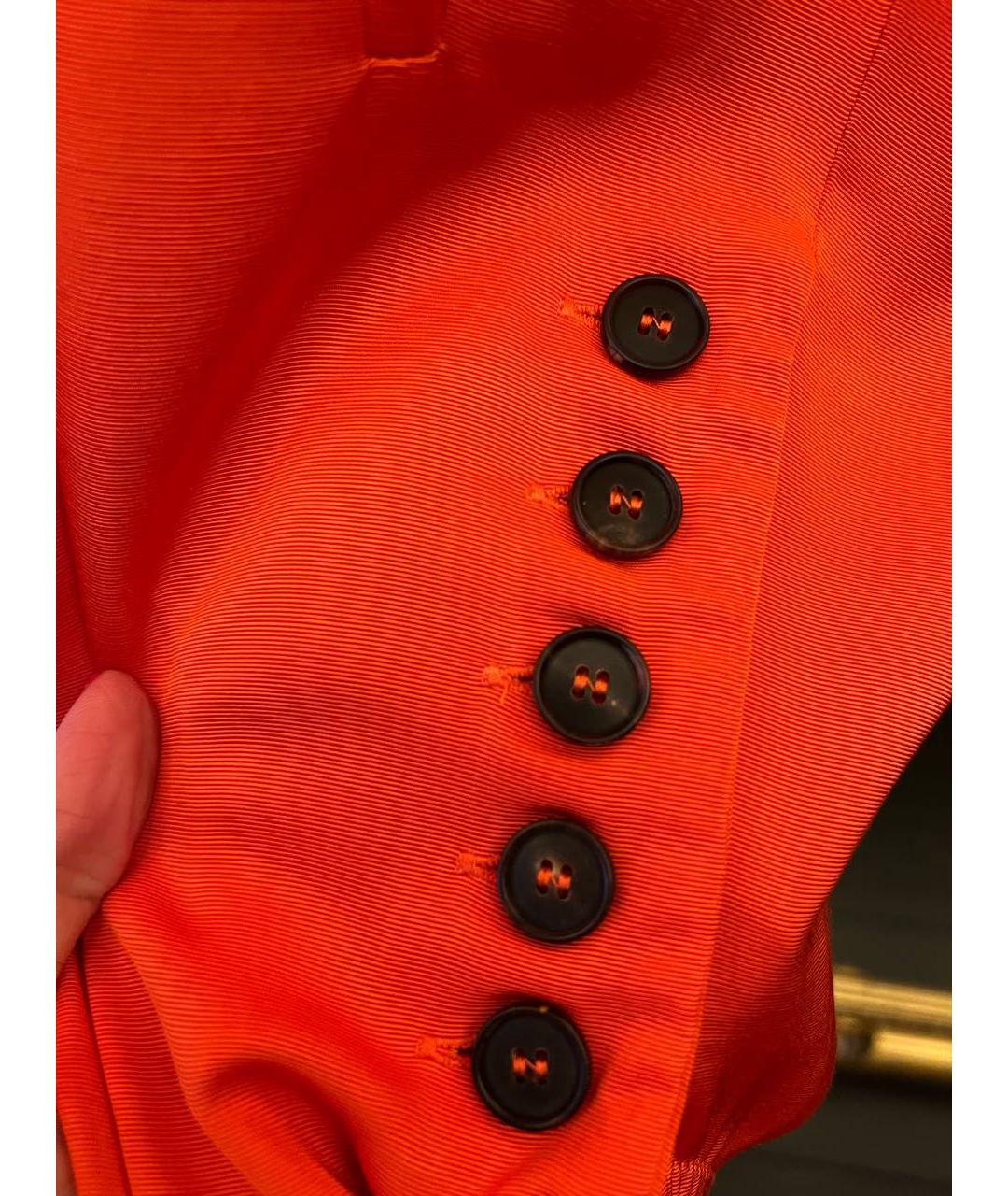 CARVEN Оранжевое вискозное повседневное платье, фото 4