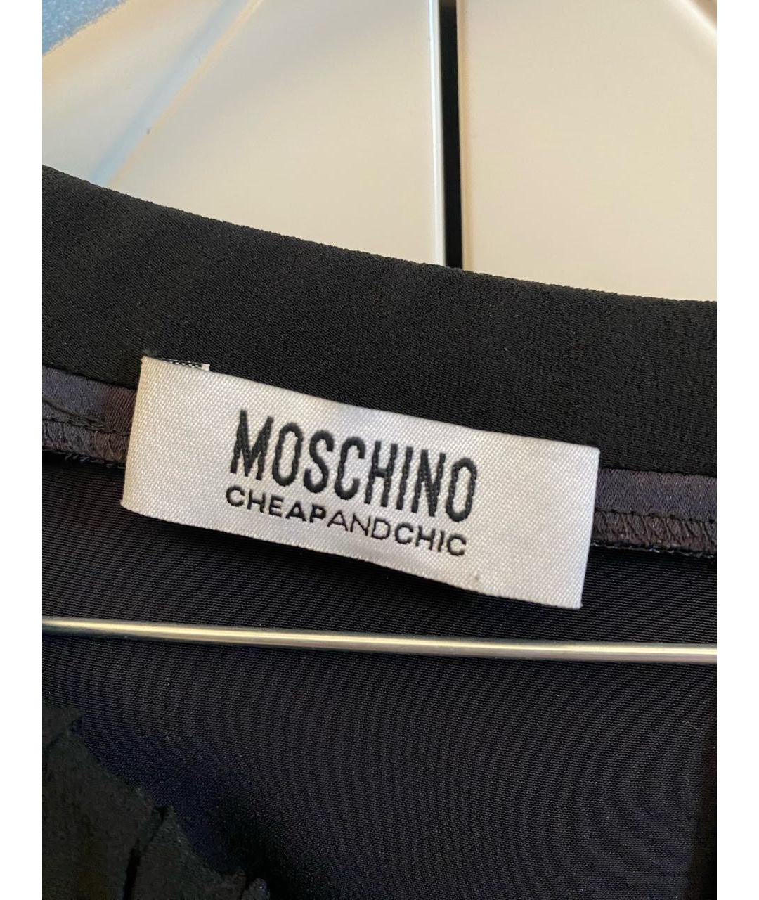 MOSCHINO Черное ацетатное коктейльное платье, фото 6