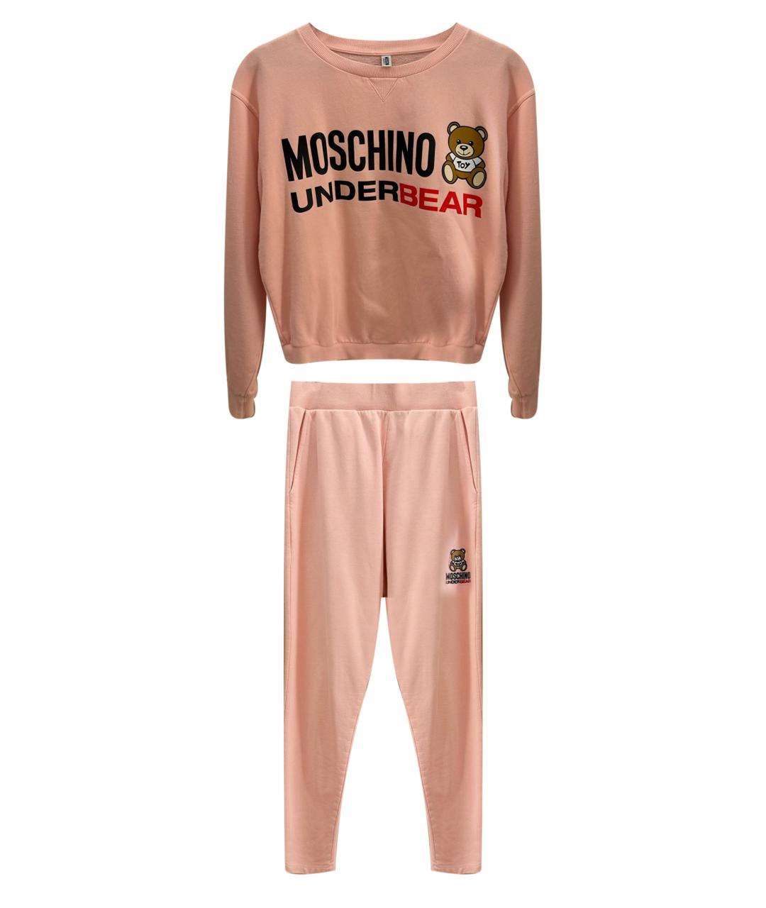 MOSCHINO Розовый хлопковый костюм с брюками, фото 1
