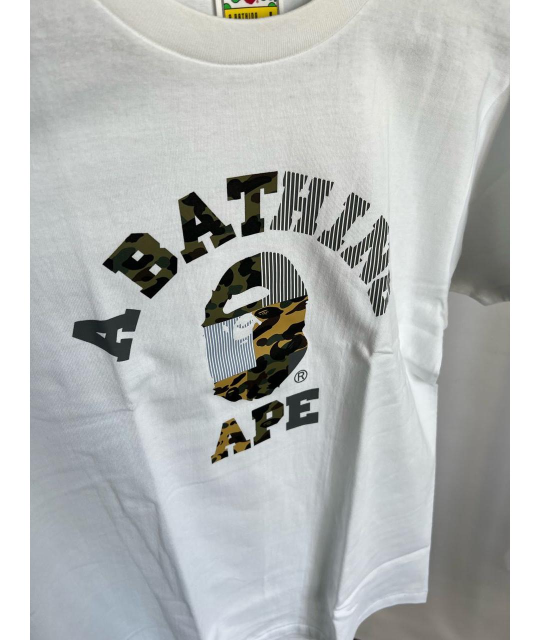 A BATHING APE Белая хлопковая футболка, фото 2