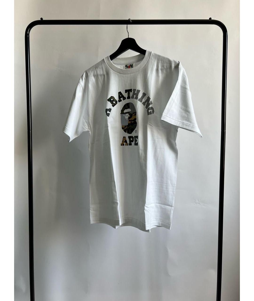 A BATHING APE Белая хлопковая футболка, фото 6