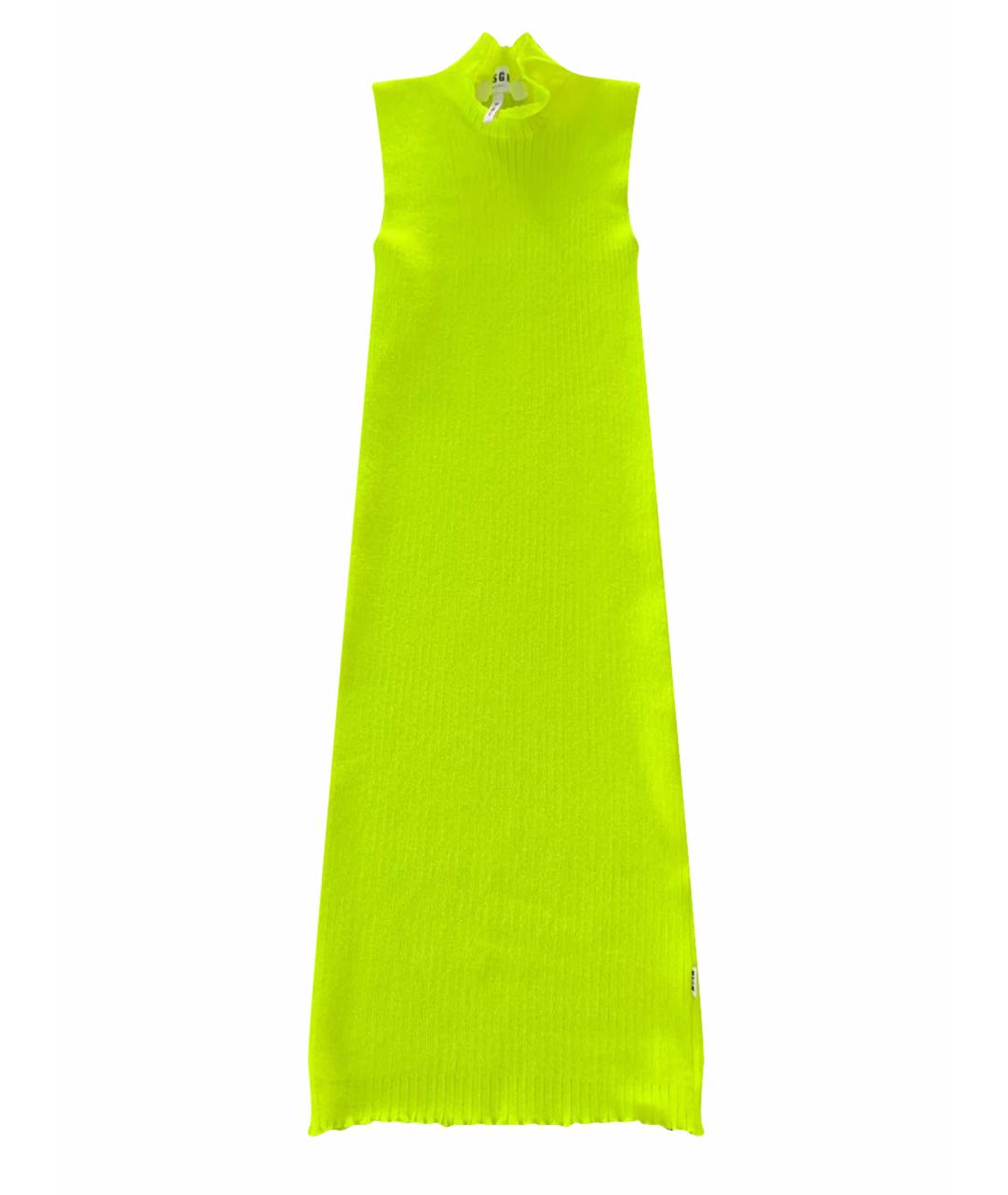MSGM Салатовыое полиэстеровое повседневное платье, фото 1
