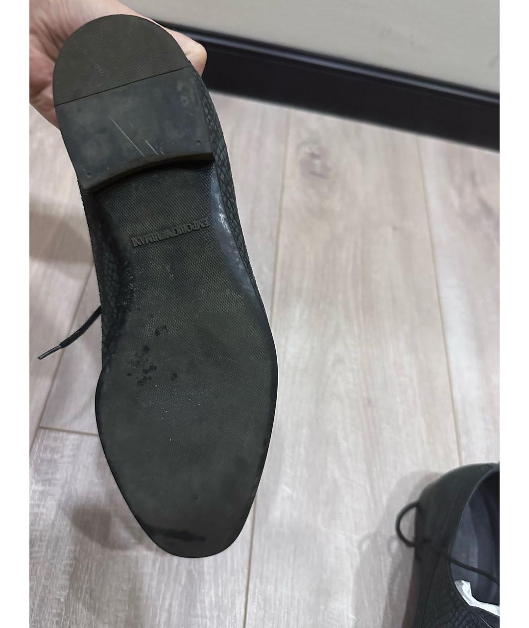 EMPORIO ARMANI Темно-синие замшевые туфли, фото 4