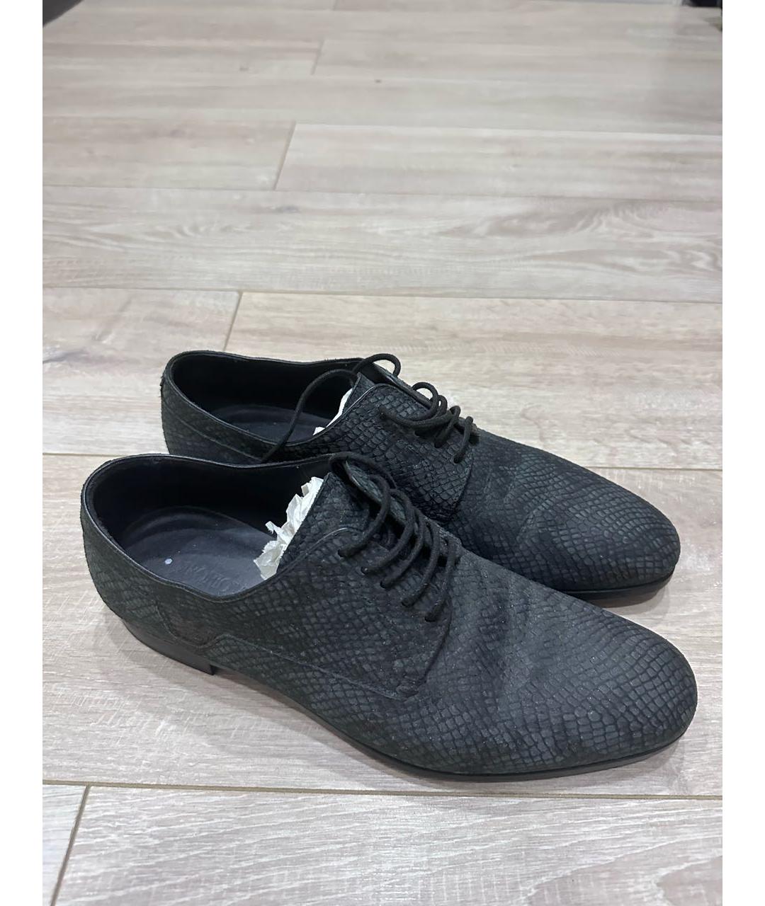 EMPORIO ARMANI Темно-синие замшевые туфли, фото 5