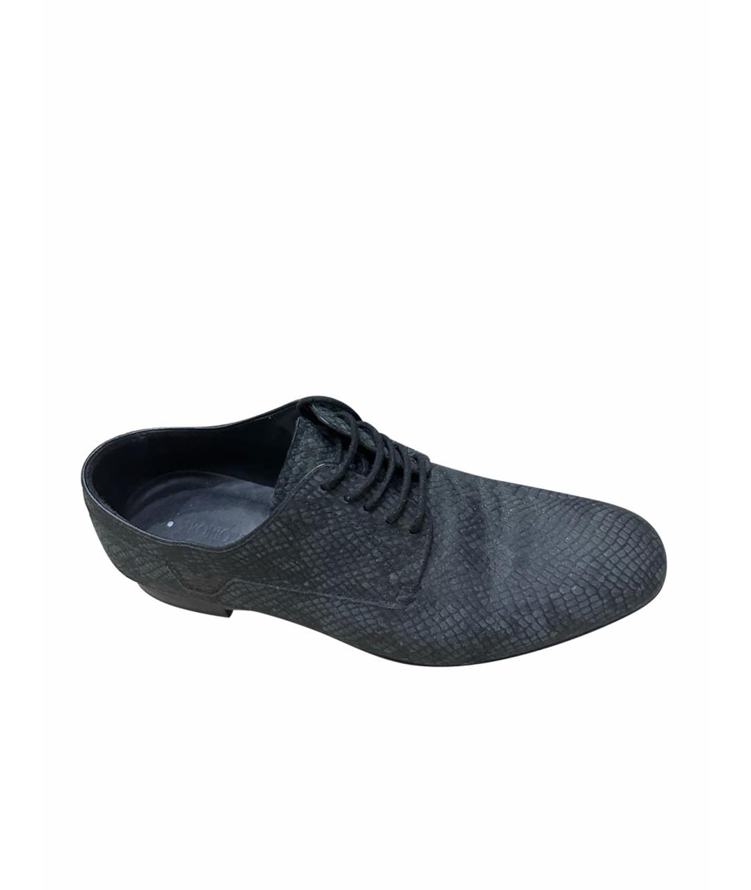 EMPORIO ARMANI Темно-синие замшевые туфли, фото 1