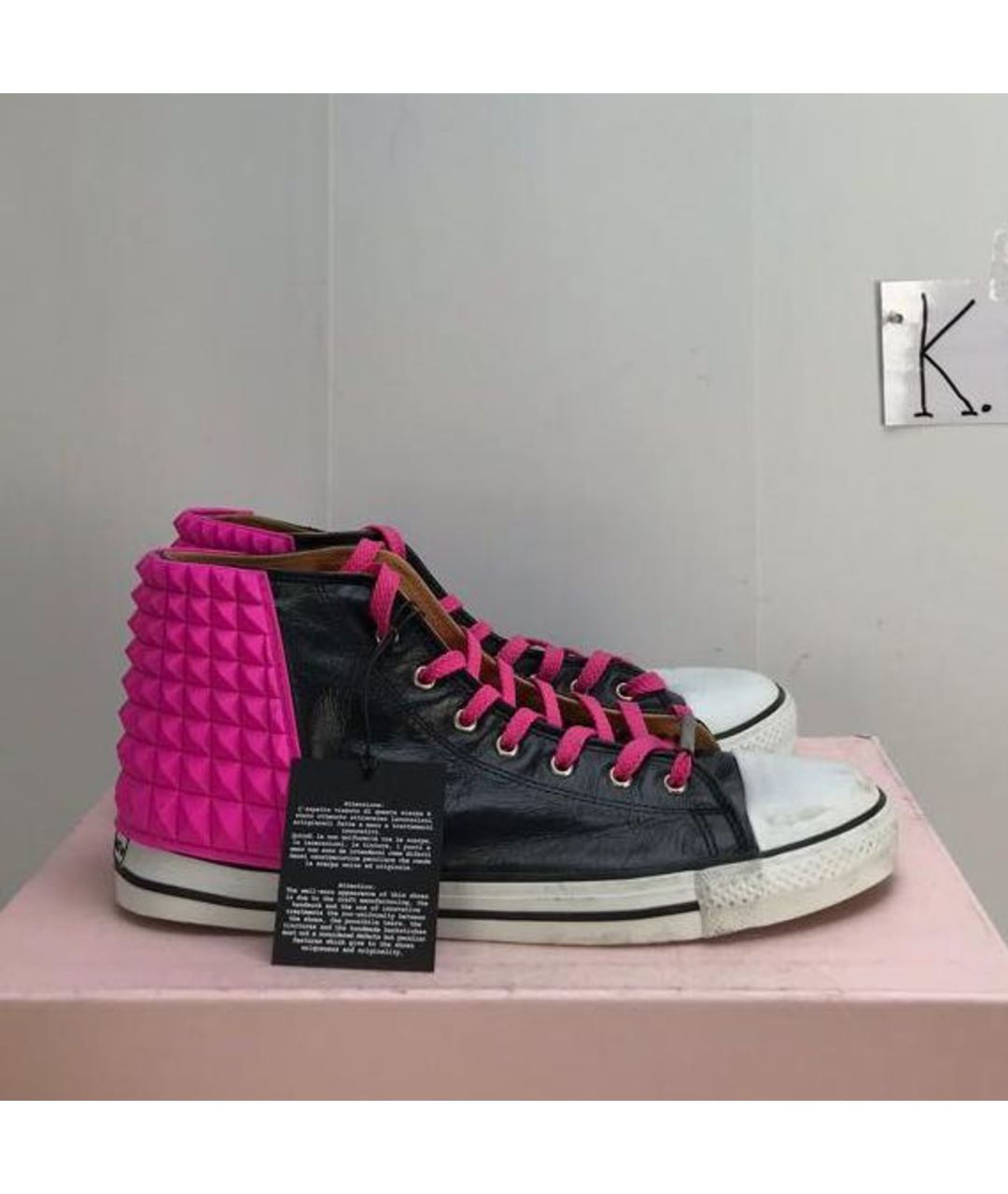 BLACK DIONISO Розовые низкие кроссовки / кеды, фото 6