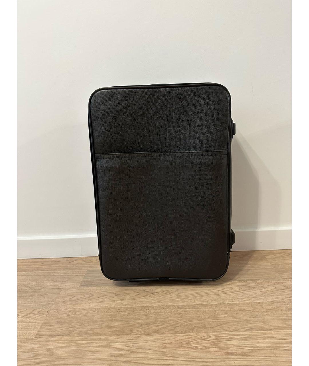 LOUIS VUITTON PRE-OWNED Черный кожаный чемодан, фото 8