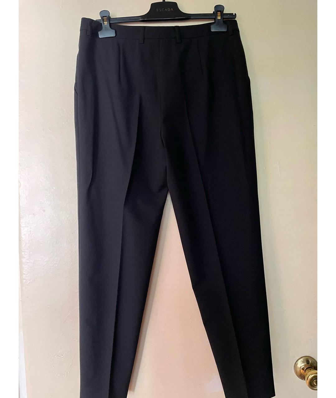 ESCADA Черные шерстяные брюки узкие, фото 2
