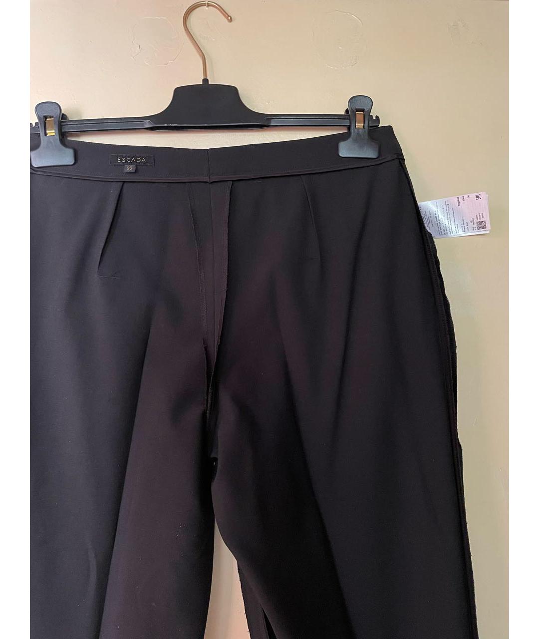 ESCADA Черные шерстяные брюки узкие, фото 3