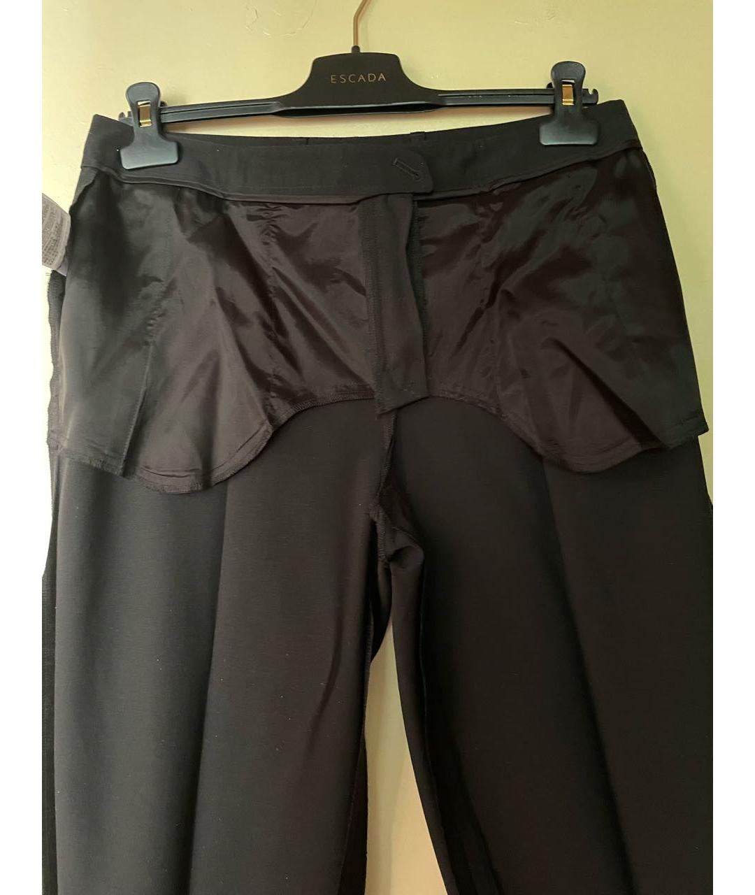 ESCADA Черные шерстяные брюки узкие, фото 4