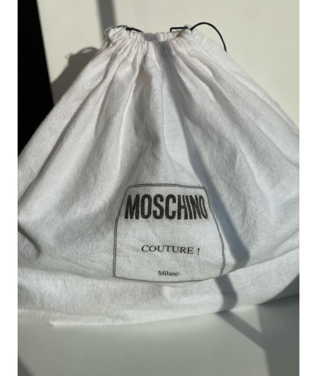 MOSCHINO Голубая кожаная поясная сумка, фото 8