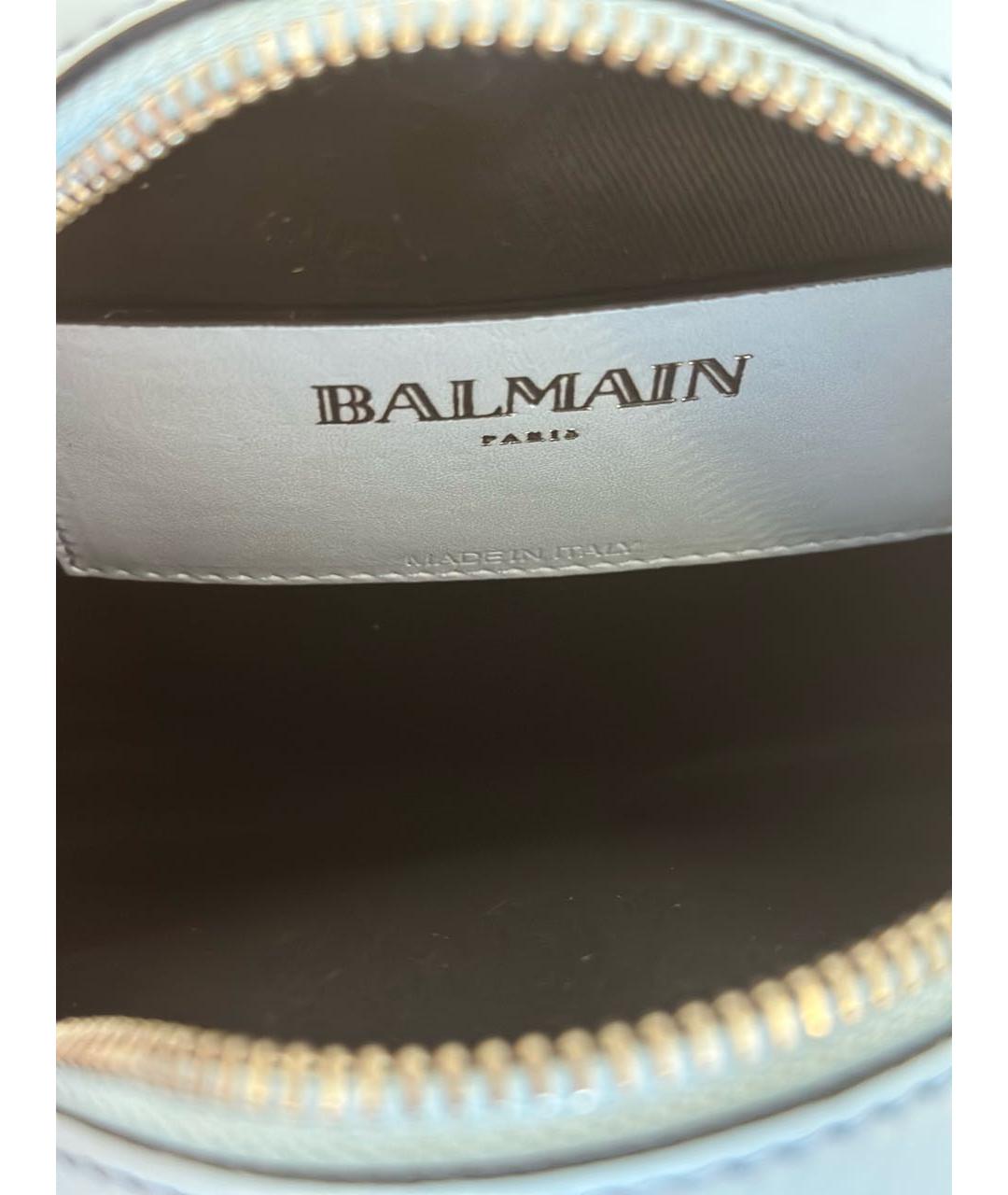 BALMAIN Голубая кожаная сумка через плечо, фото 4