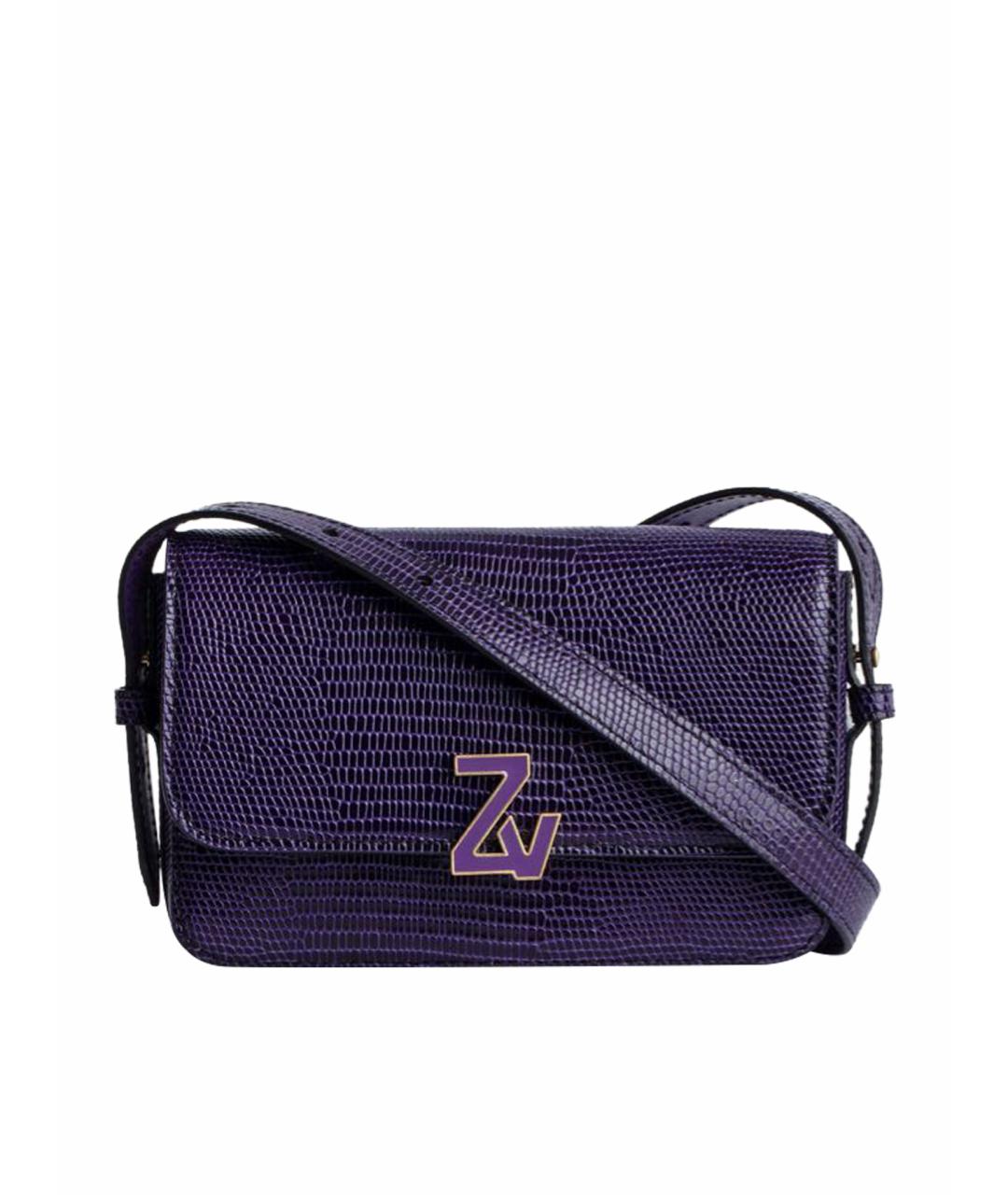 ZADIG & VOLTAIRE Фиолетовая кожаная сумка через плечо, фото 1