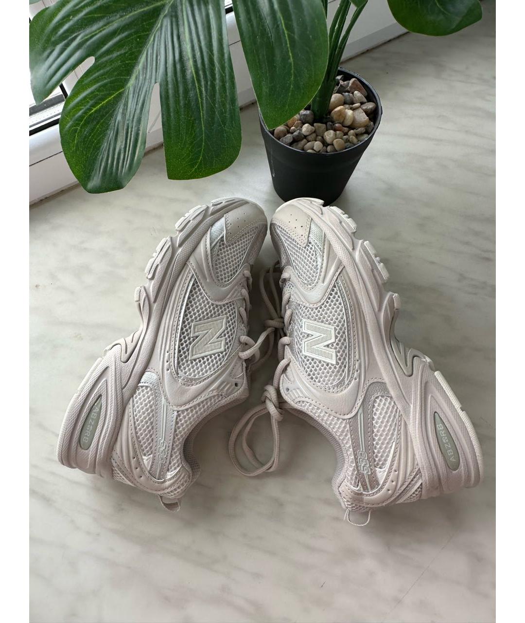 NEW BALANCE Бежевые кроссовки из искусственной кожи, фото 7