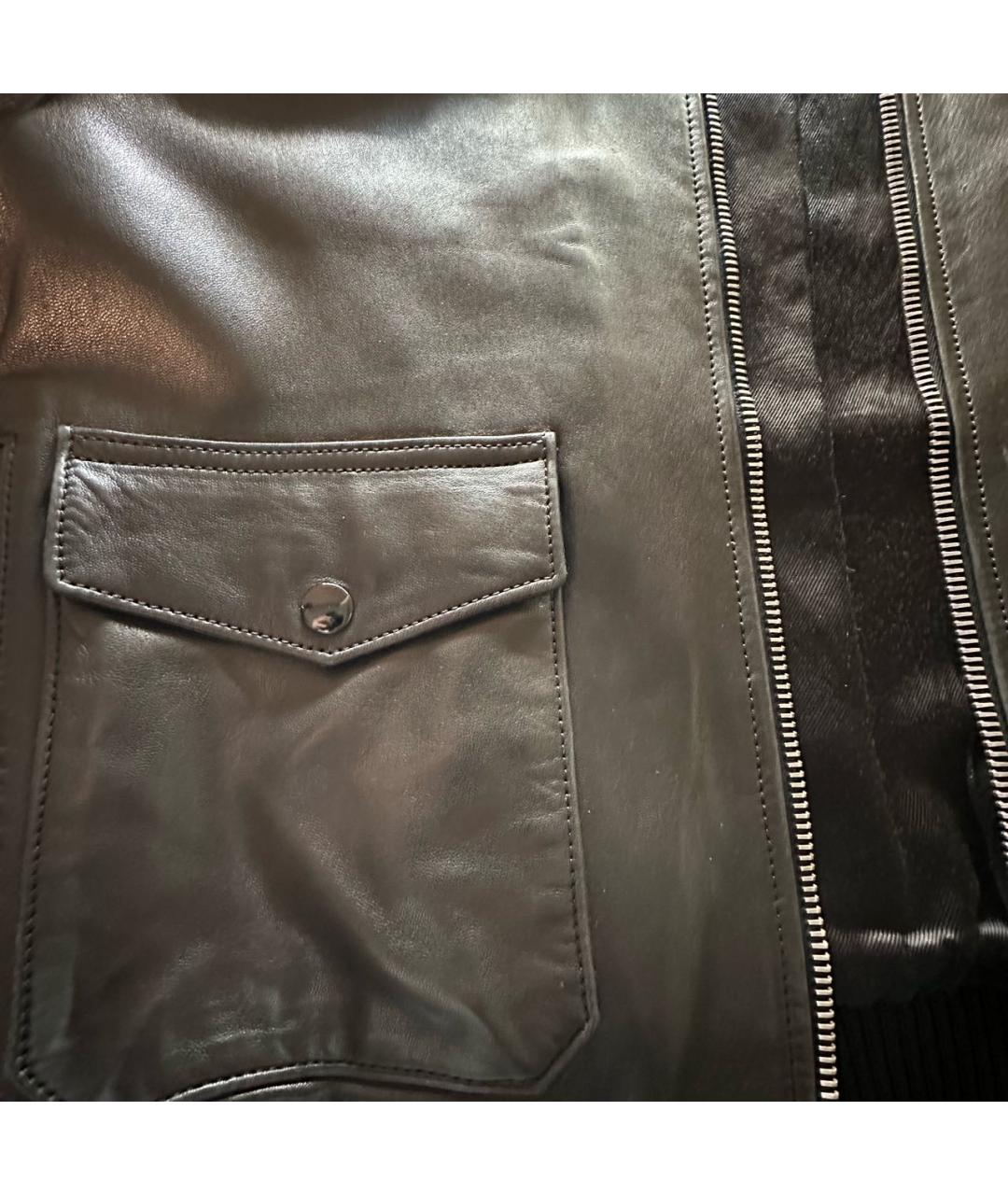 SAINT LAURENT Черная кожаная куртка, фото 5