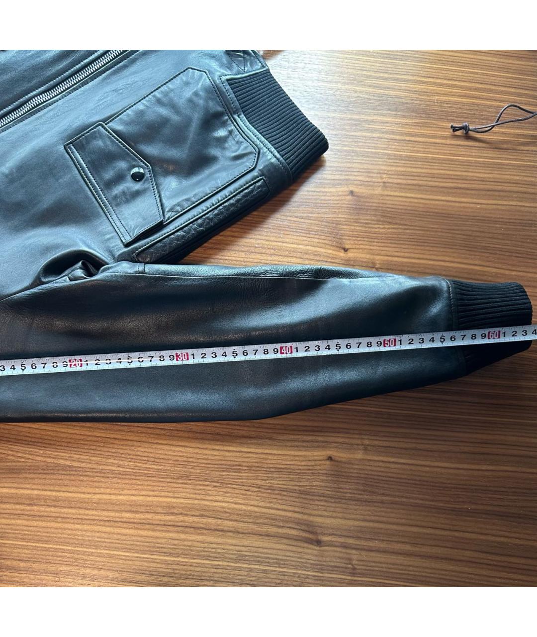 SAINT LAURENT Черная кожаная куртка, фото 4