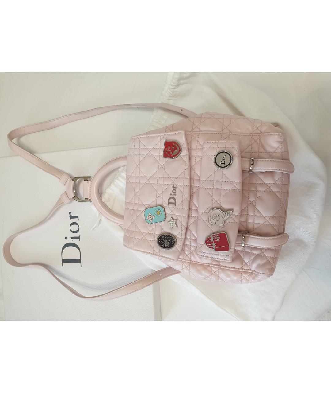 CHRISTIAN DIOR PRE-OWNED Розовый кожаный рюкзак, фото 8