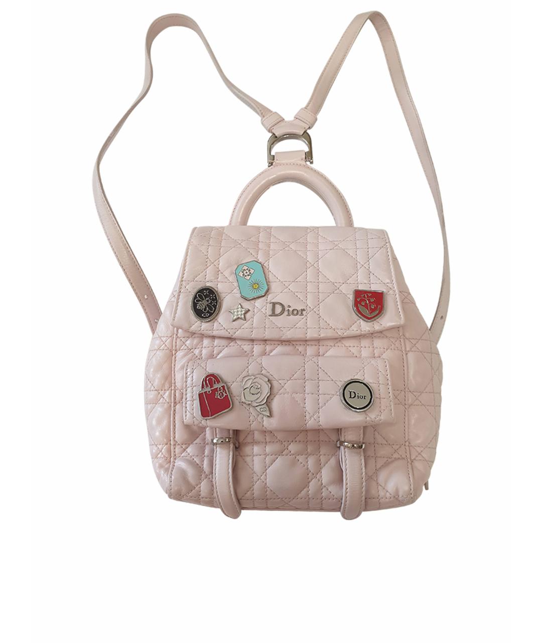 CHRISTIAN DIOR PRE-OWNED Розовый кожаный рюкзак, фото 1