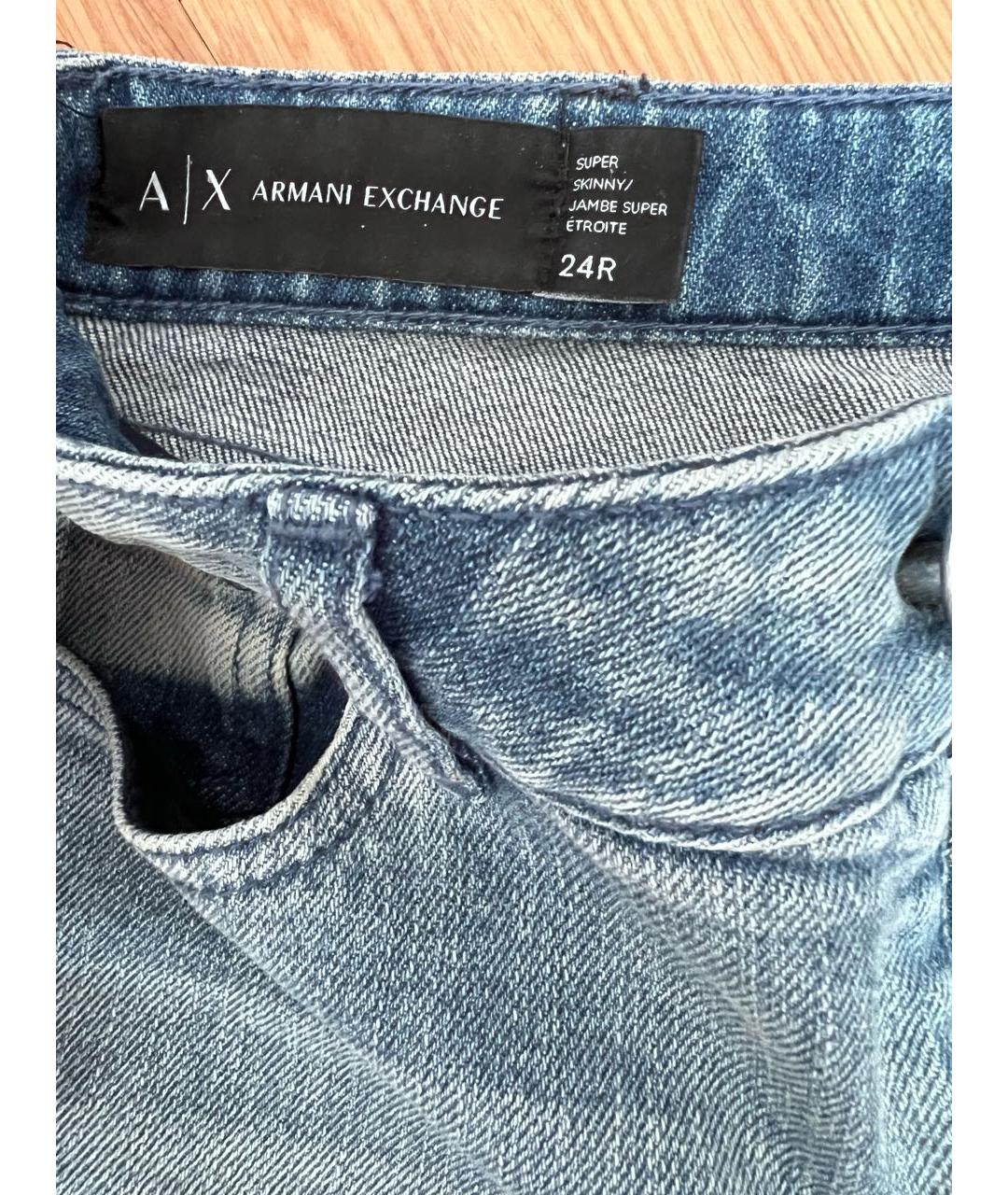 ARMANI EXCHANGE Голубые джинсы слим, фото 5