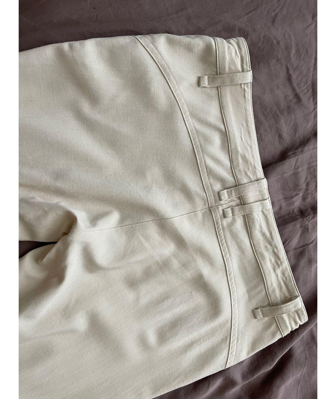 PLEIN SUD Бежевые вискозные брюки узкие, фото 4