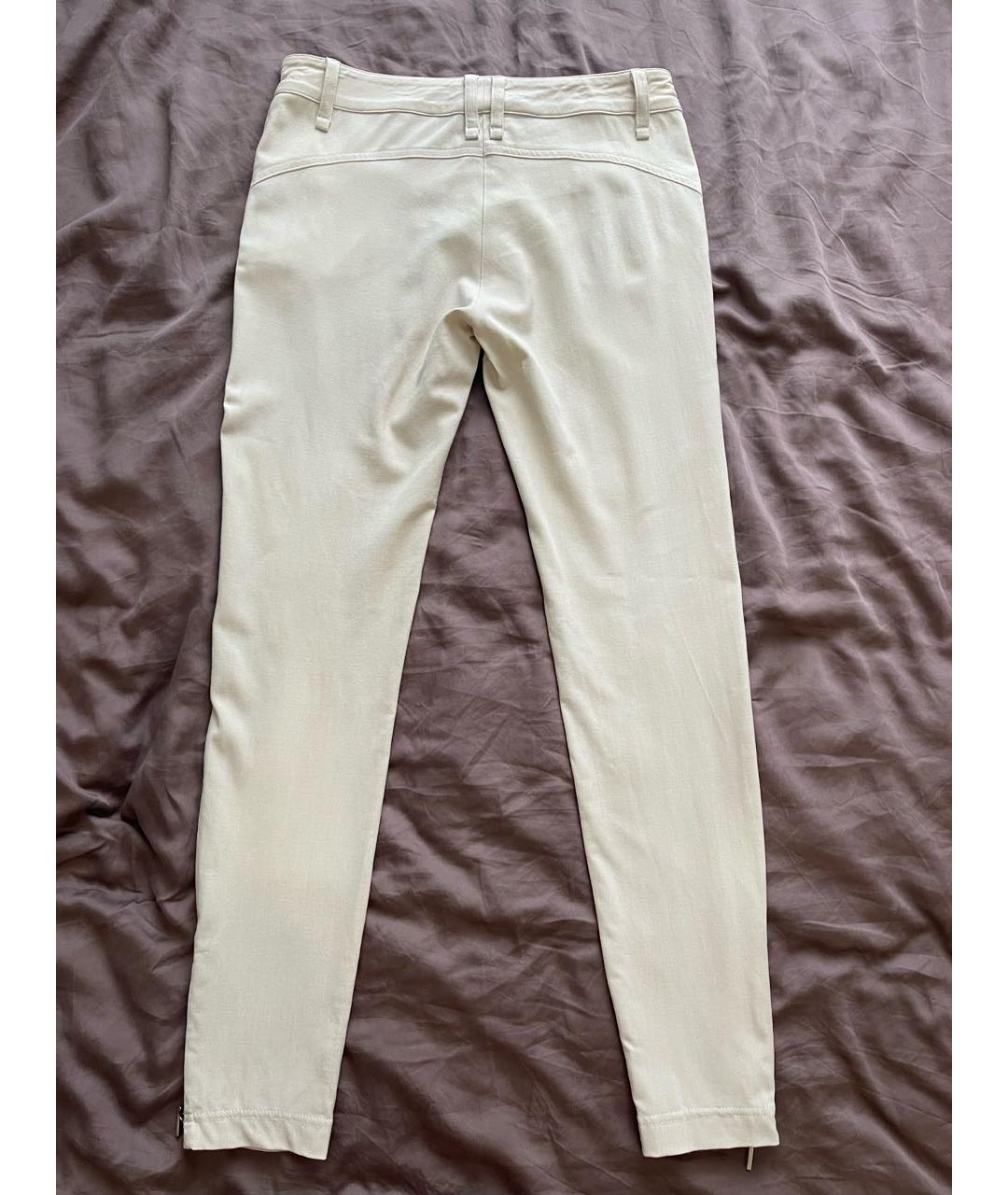 PLEIN SUD Бежевые вискозные брюки узкие, фото 2