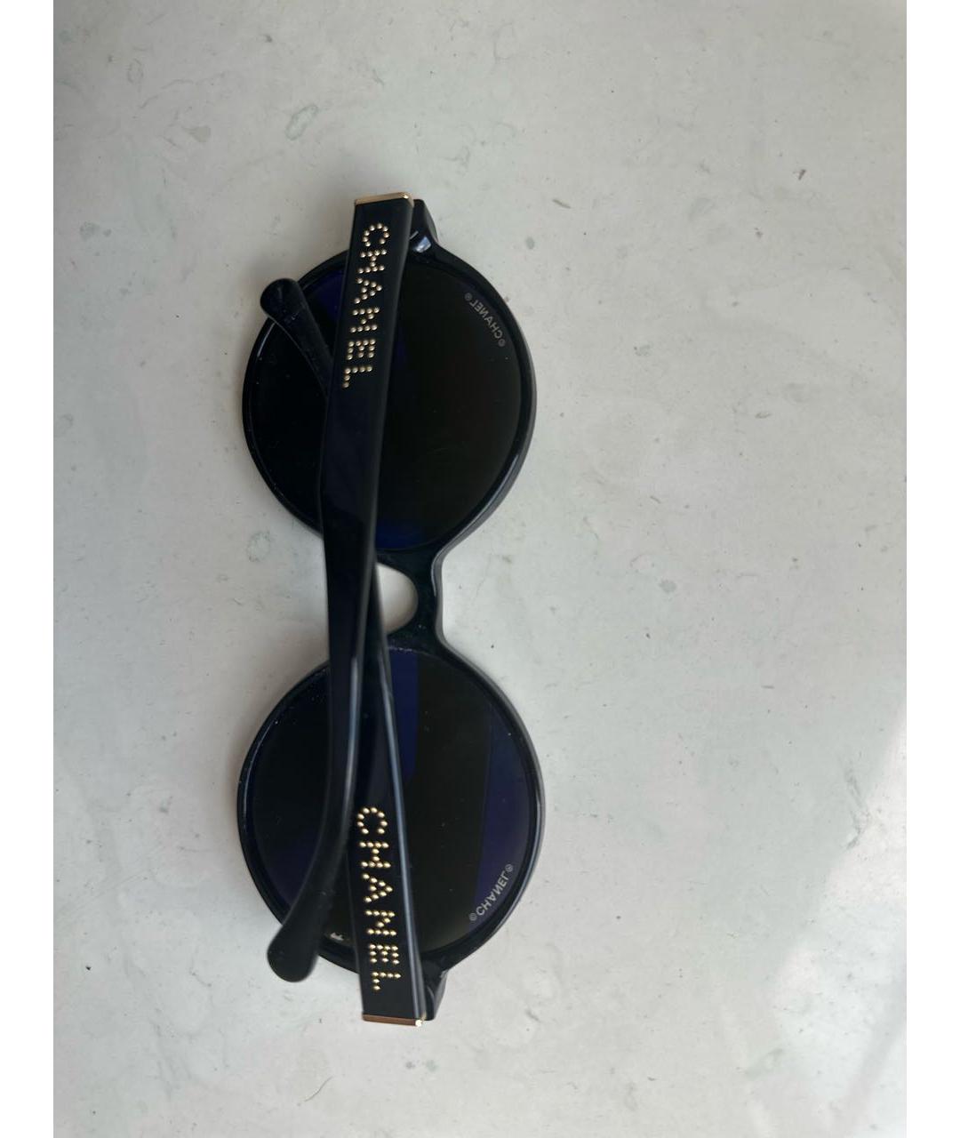 CHANEL PRE-OWNED Черные пластиковые солнцезащитные очки, фото 5