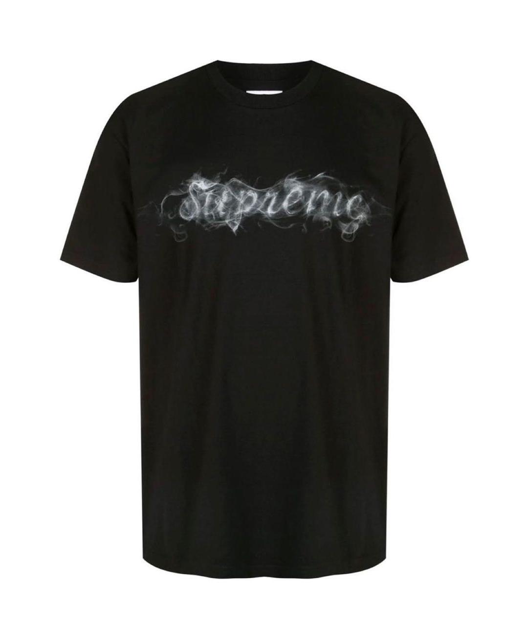SUPREME Черная хлопковая футболка, фото 1