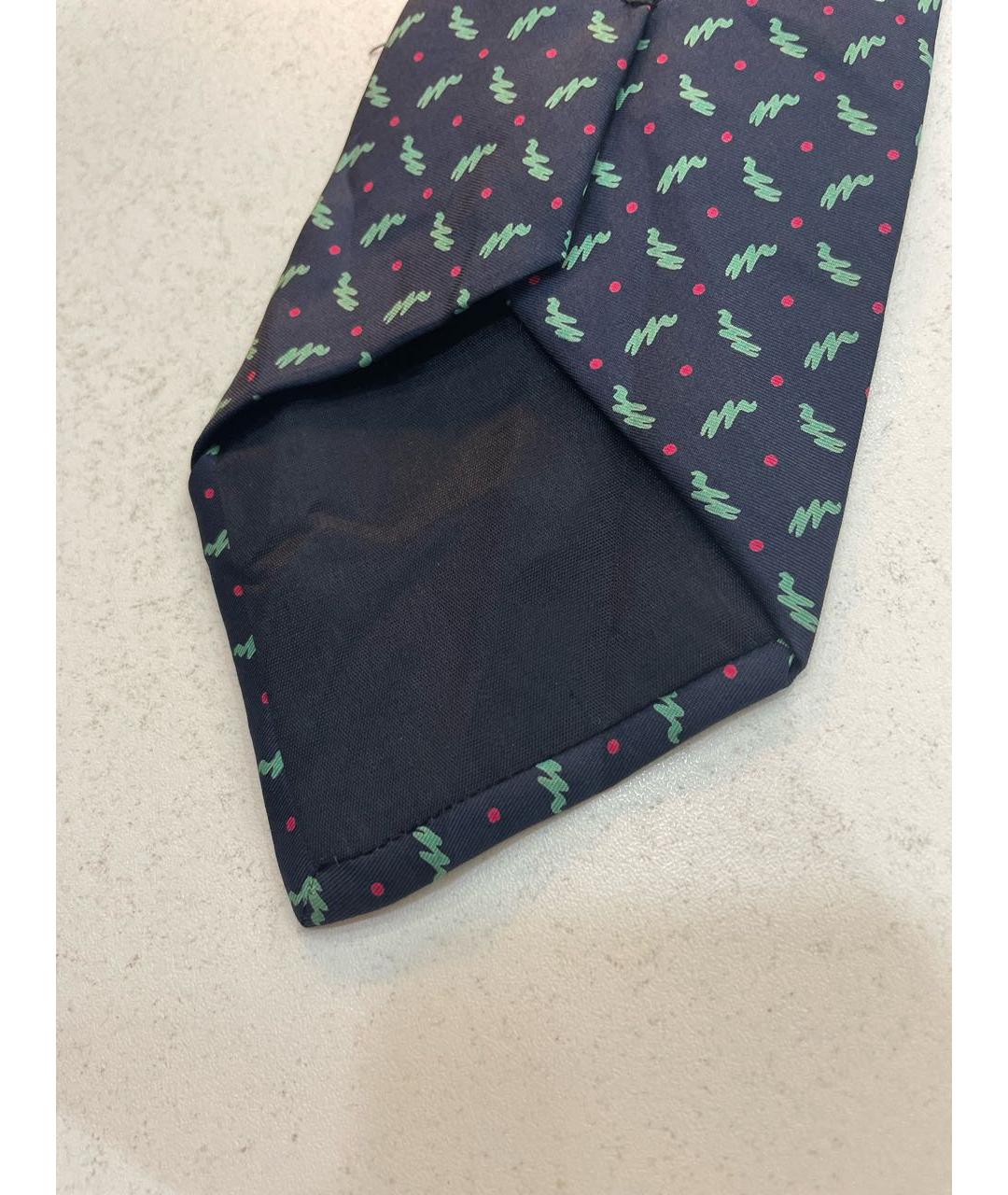 ERMENEGILDO ZEGNA Зеленый шелковый галстук, фото 4