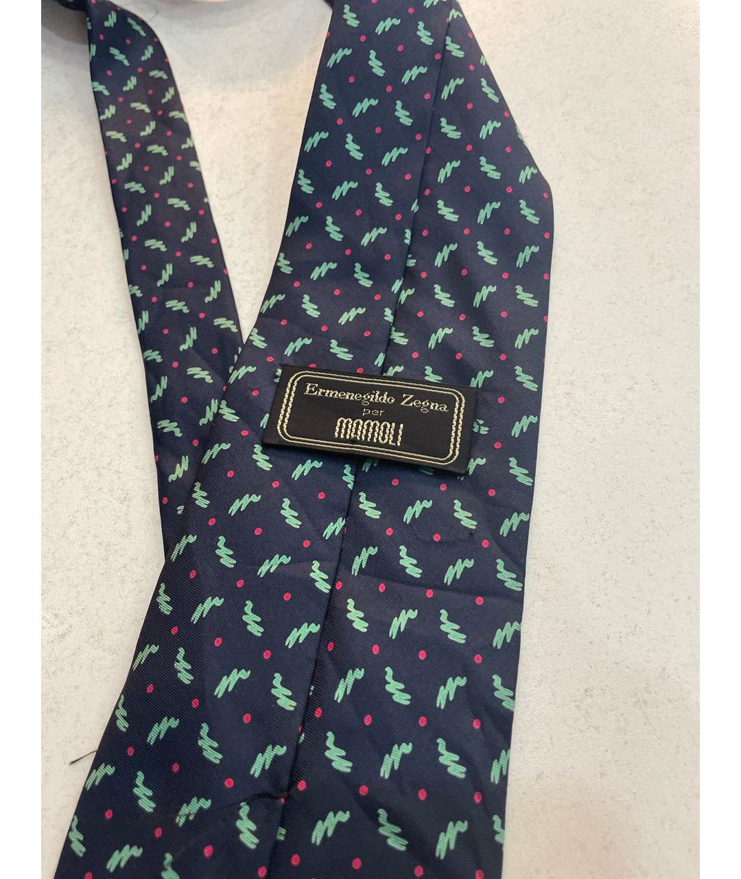 ERMENEGILDO ZEGNA Зеленый шелковый галстук, фото 3