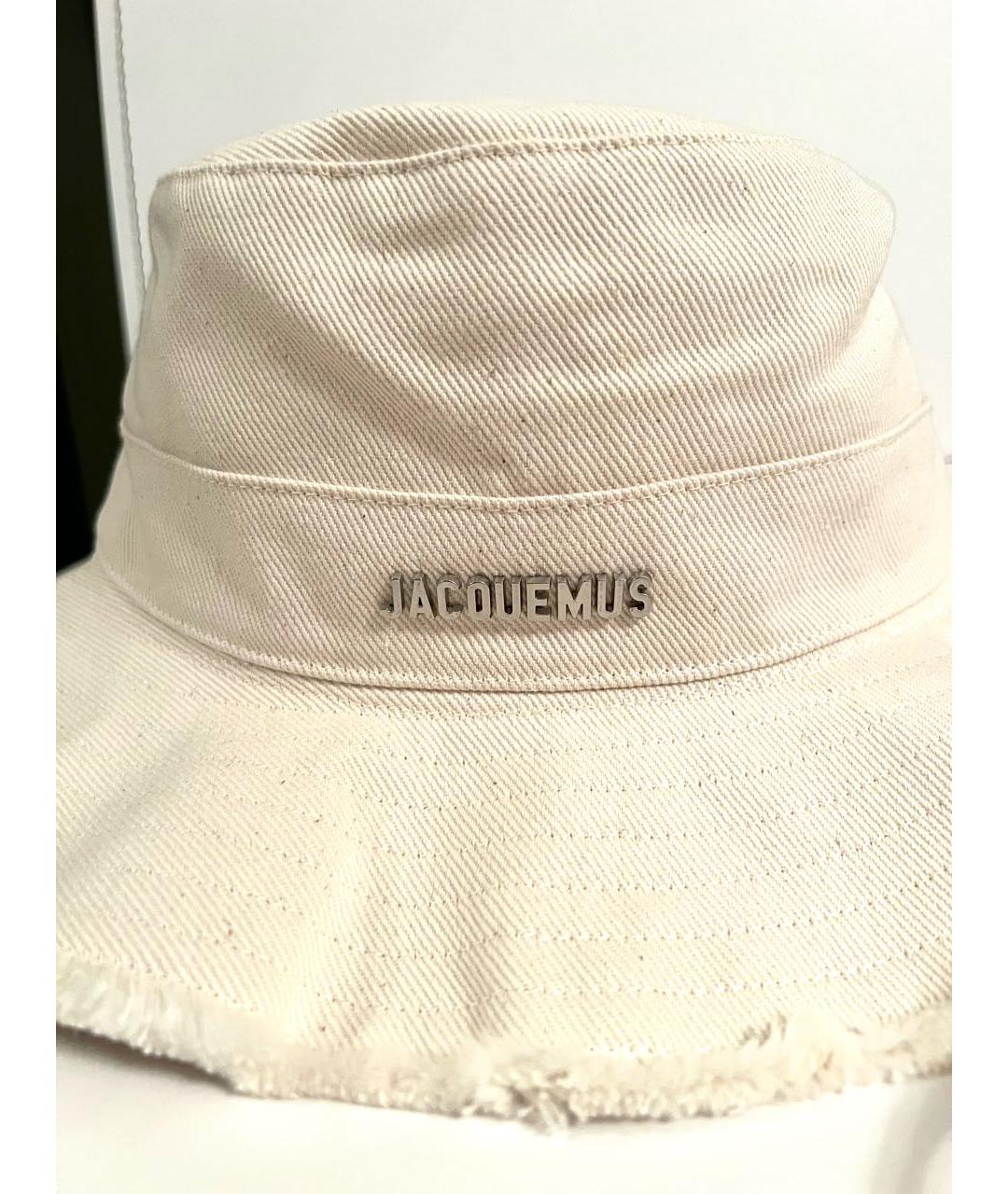 JACQUEMUS Белая хлопковая панама, фото 3