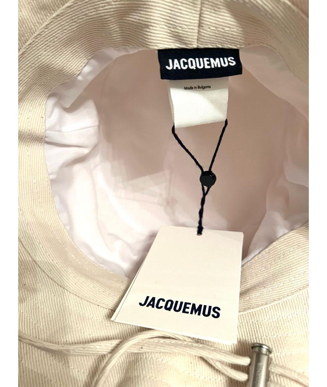 JACQUEMUS Белая хлопковая панама, фото 5
