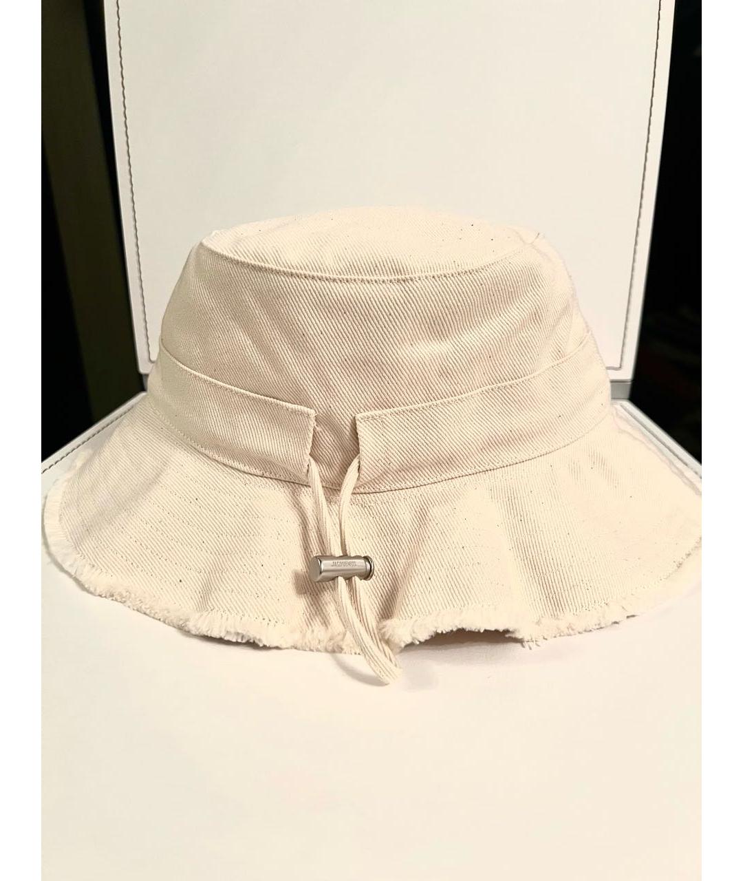 JACQUEMUS Белая хлопковая панама, фото 2