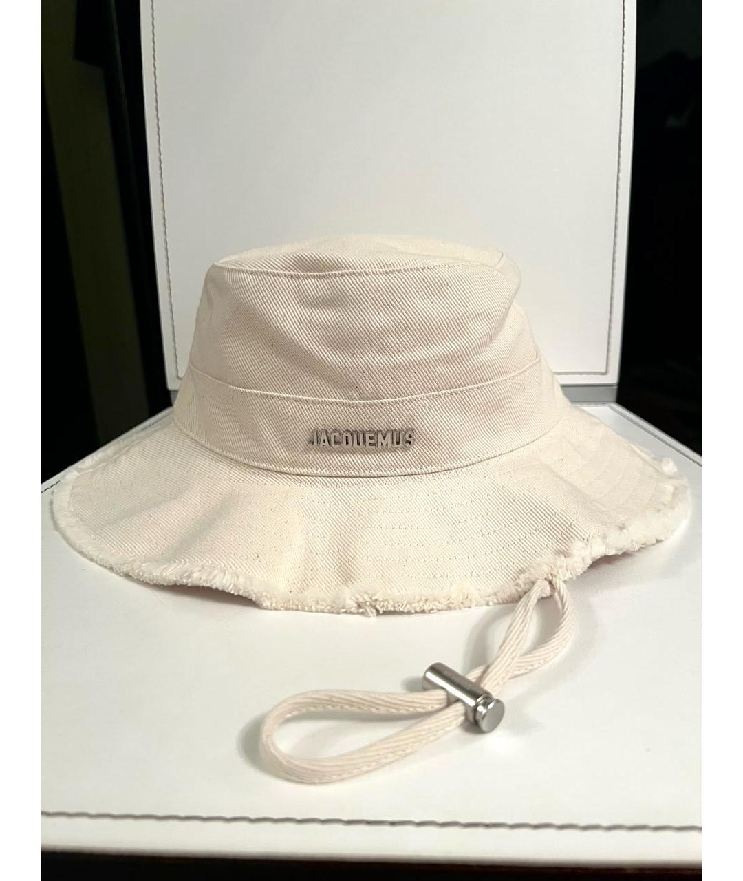 JACQUEMUS Белая хлопковая панама, фото 4