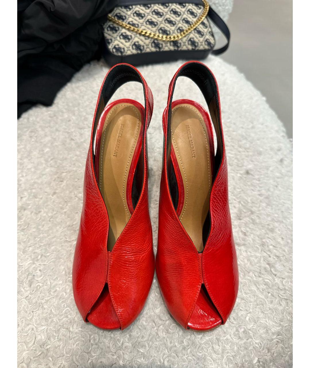 ISABEL MARANT Красные туфли из лакированной кожи, фото 2