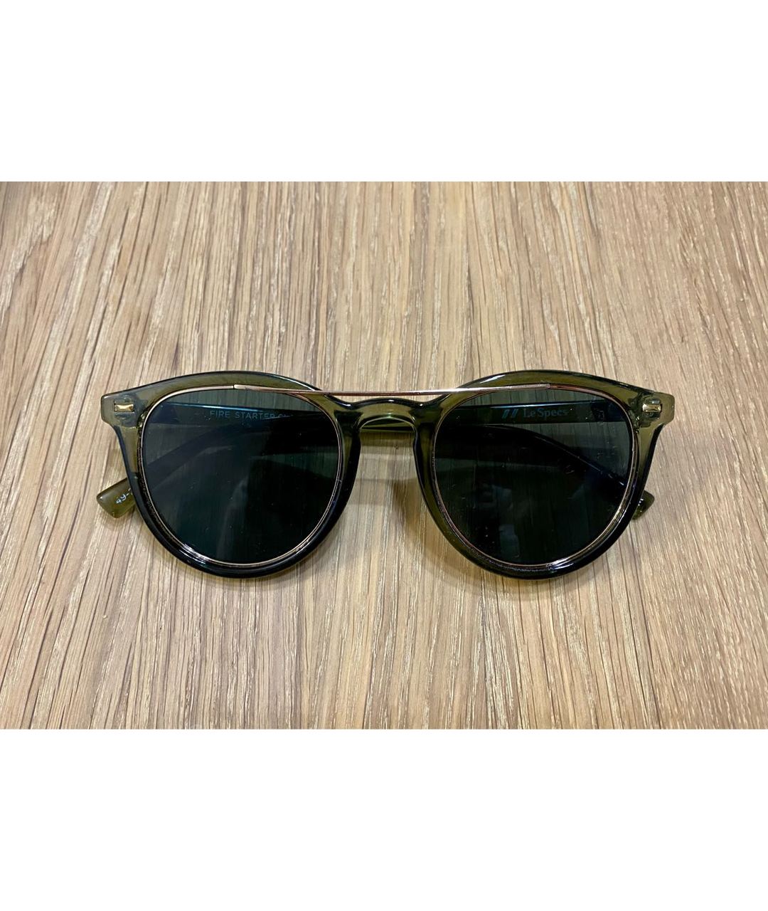 LE SPECS Зеленые пластиковые солнцезащитные очки, фото 4