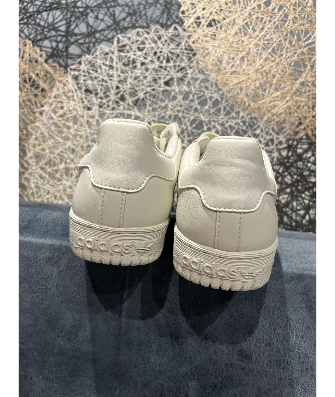 ADIDAS Белые кожаные кроссовки, фото 4