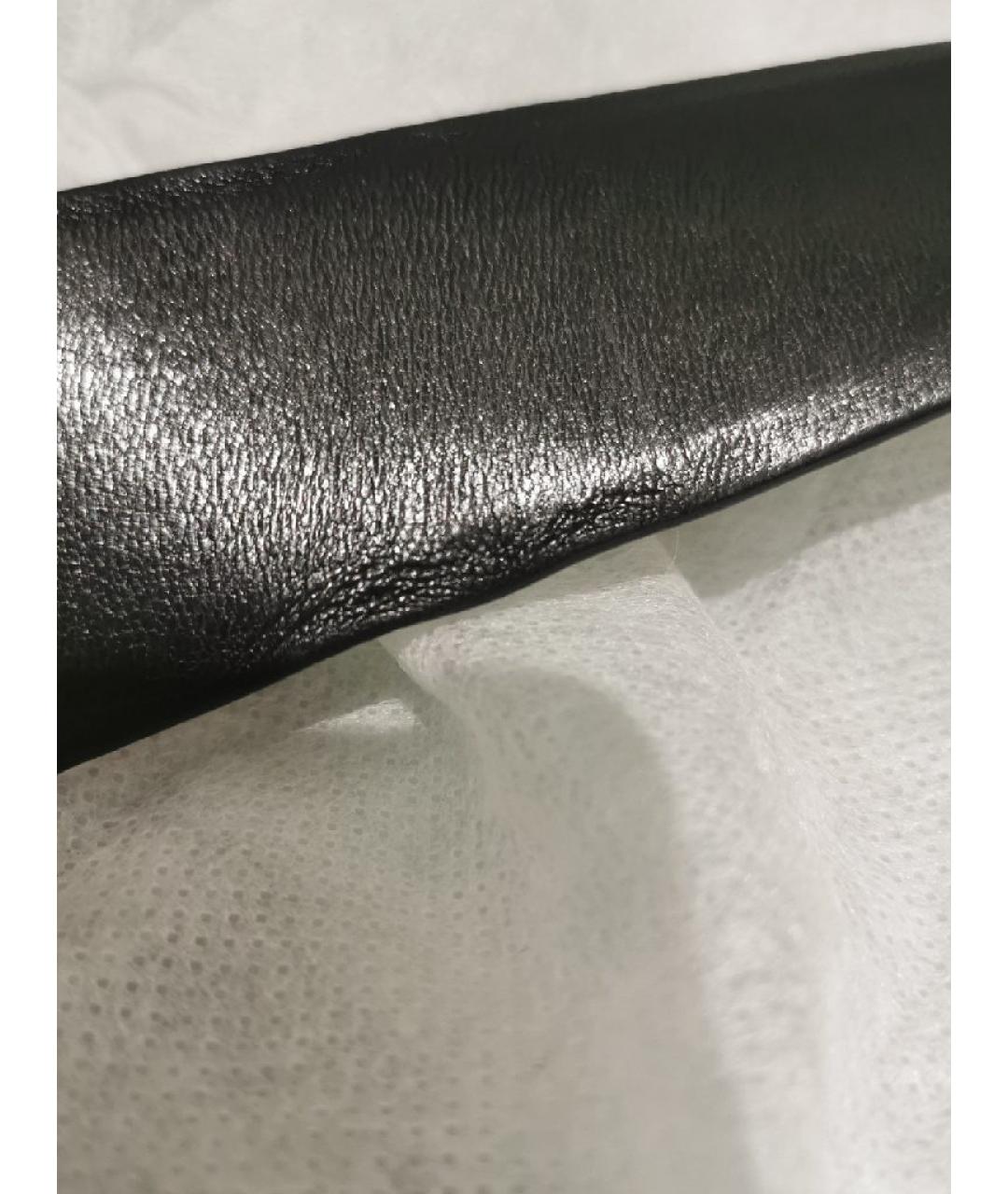 CHANEL PRE-OWNED Черный кожаный ремень, фото 4