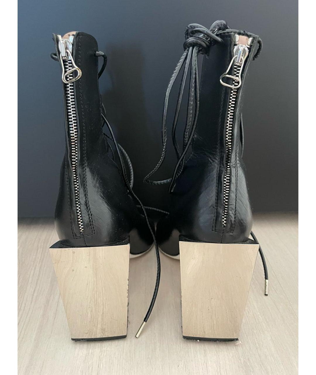 OFF-WHITE Черные кожаные туфли, фото 4
