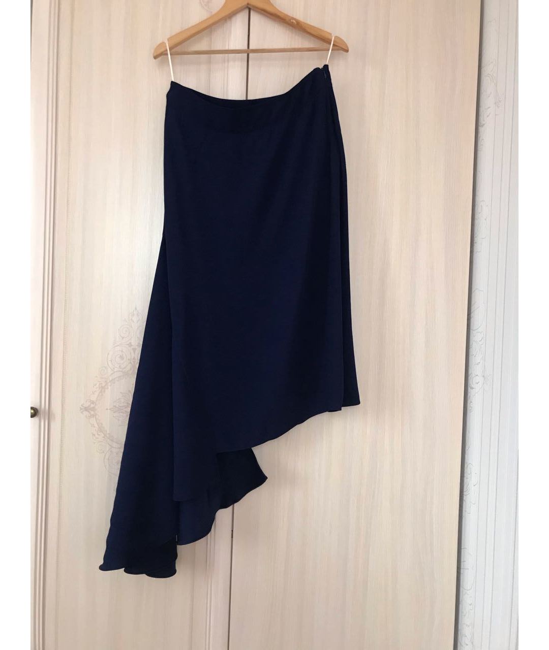 MARNI Темно-синяя креповая юбка макси, фото 4