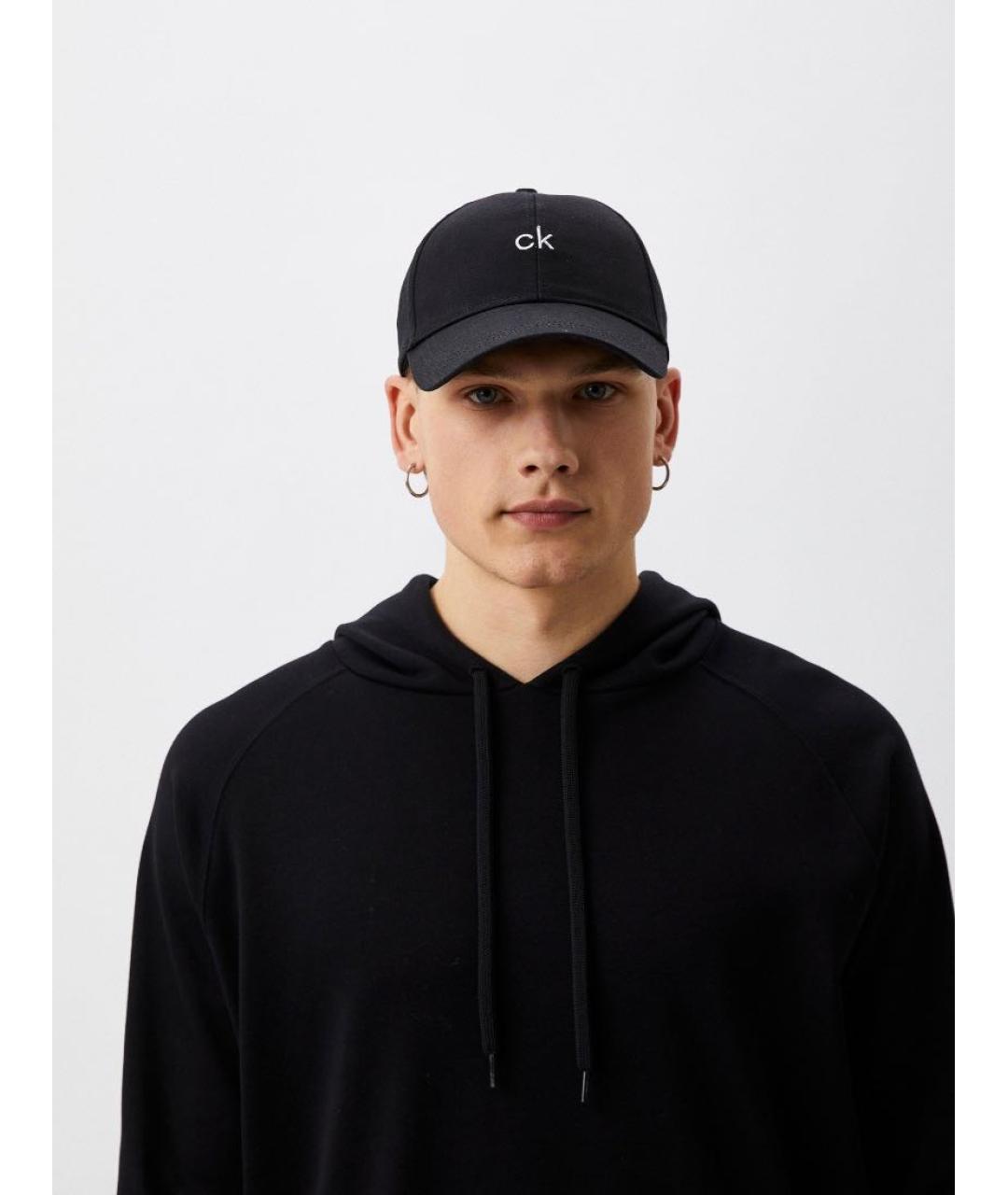 CALVIN KLEIN Черная хлопковая кепка/бейсболка, фото 5