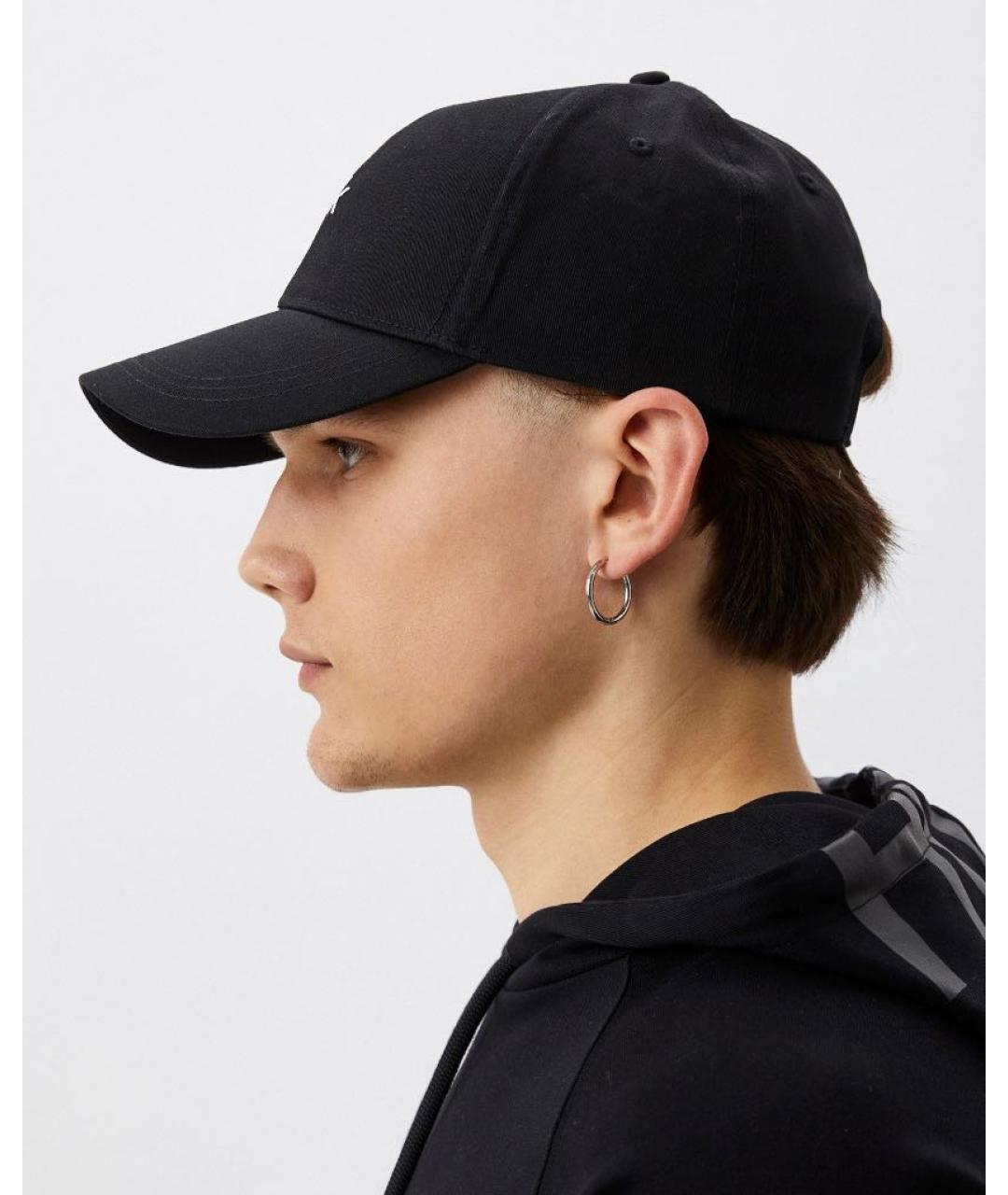 CALVIN KLEIN Черная хлопковая кепка/бейсболка, фото 4