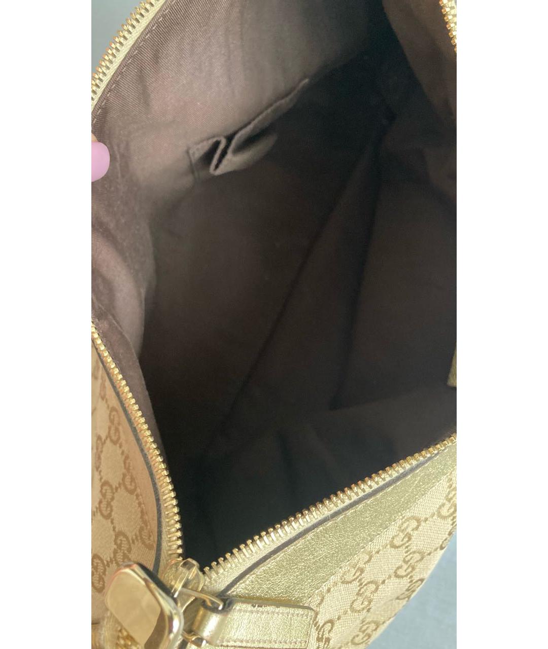GUCCI Бежевая тканевая сумка через плечо, фото 6
