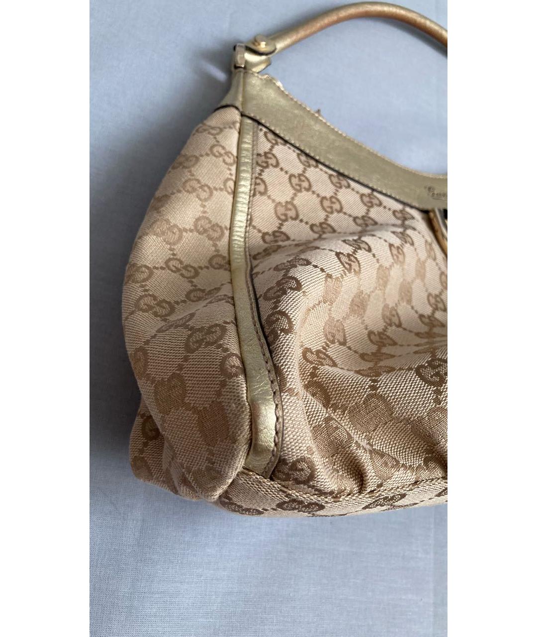 GUCCI Бежевая тканевая сумка через плечо, фото 2