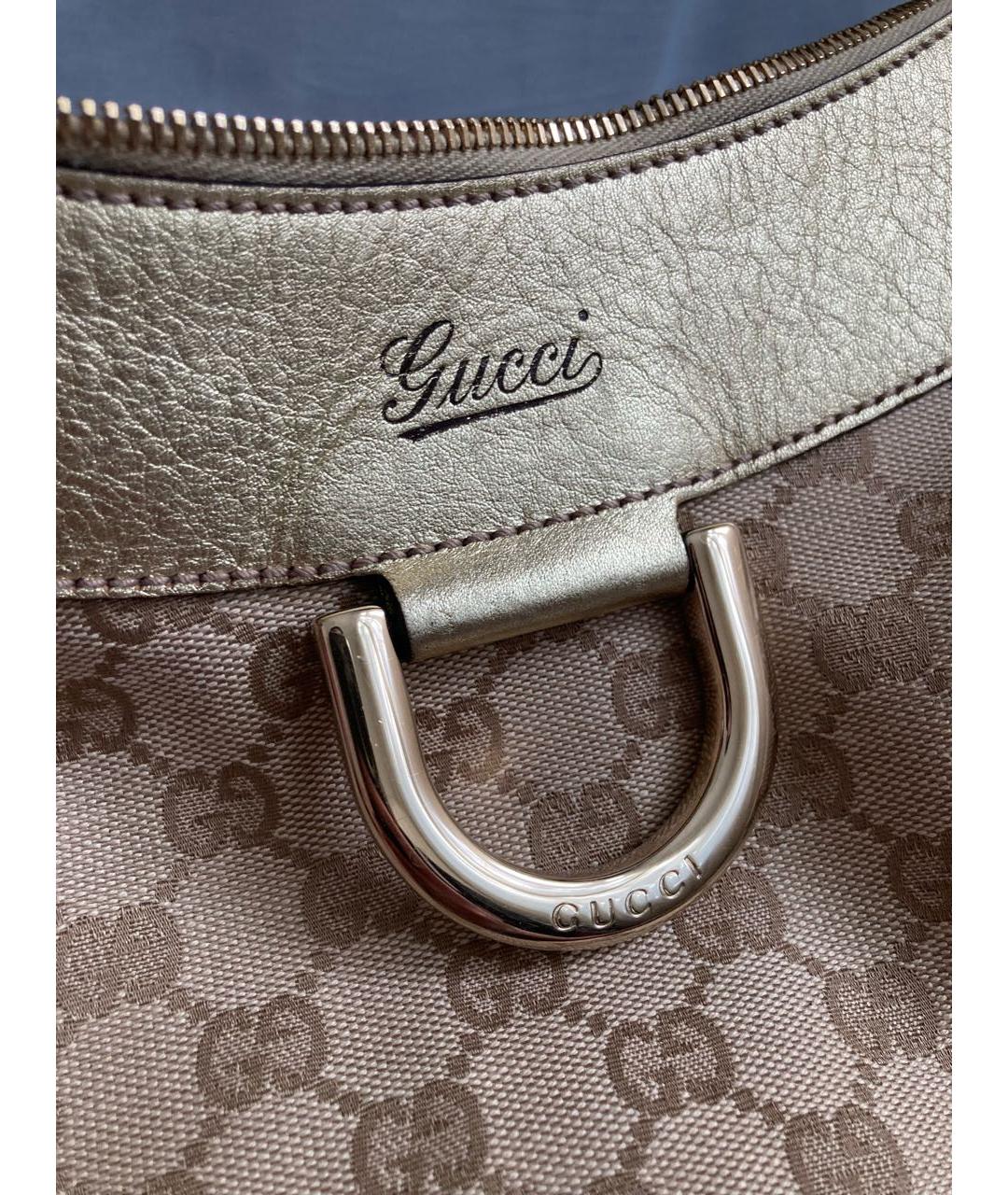 GUCCI Бежевая тканевая сумка через плечо, фото 7