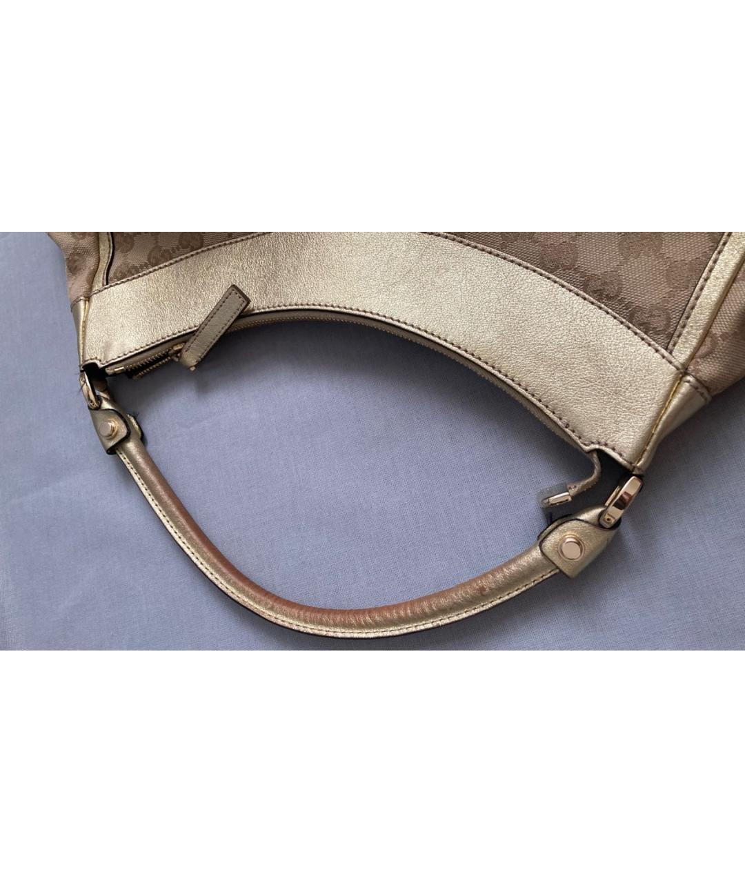 GUCCI Бежевая тканевая сумка через плечо, фото 5