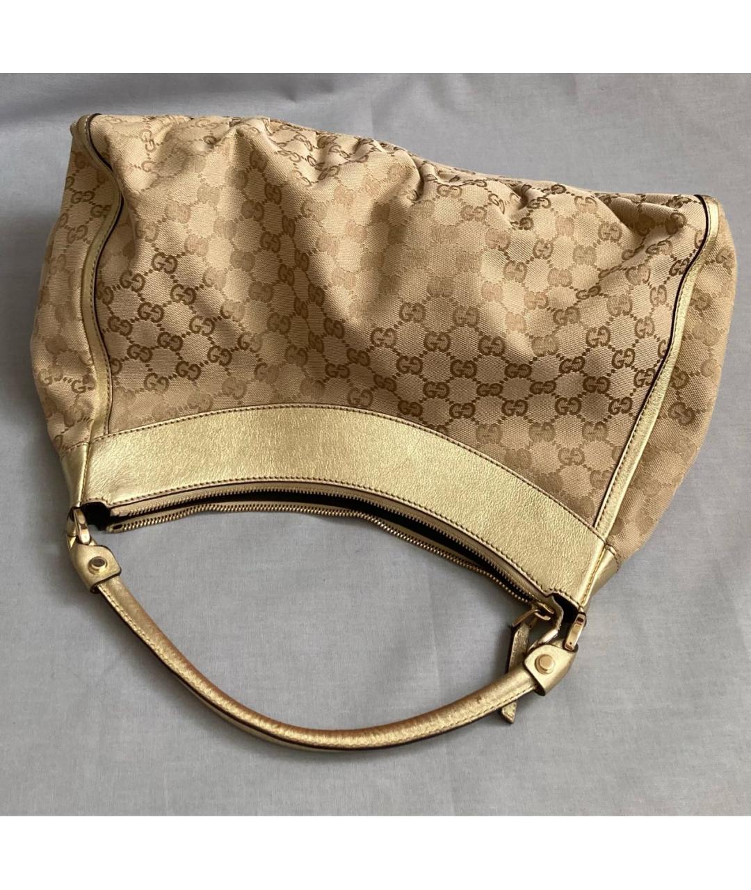 GUCCI Бежевая тканевая сумка через плечо, фото 4