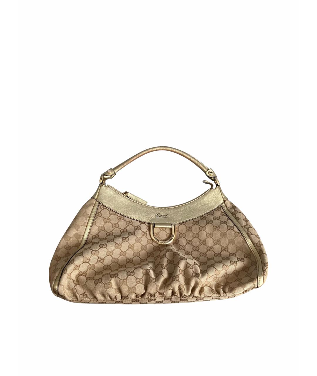 GUCCI Бежевая тканевая сумка через плечо, фото 1